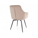 Стул SIGNAL SERVIO Velvet Bluvel 40 темно-бежевый/черный, поворотный